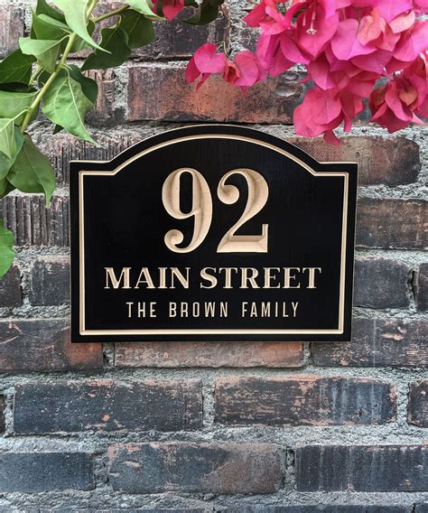 plaques with house numbers